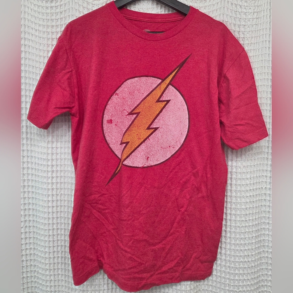 Men's LargeDC Comics Originals Red Flash Logo Distressed Tee